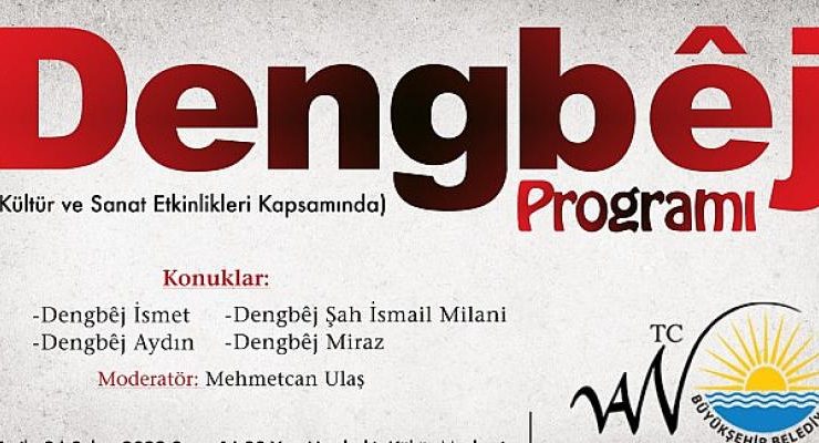 Büyükşehir Dengbêj  Programı Düzenliyor