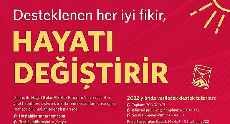 Gilead Hayat Bulan Fikirler   2022 yılı başvuru dönemi başladı