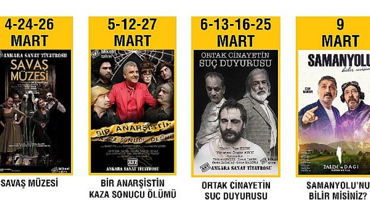Tiyatro Severler Mart Ayında da Bilkent Sahne Ast’ta Buluşuyor
