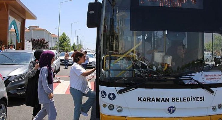 Karaman Belediyesi’nden Sınava Girecek Öğrencilere Ulaşım Desteği