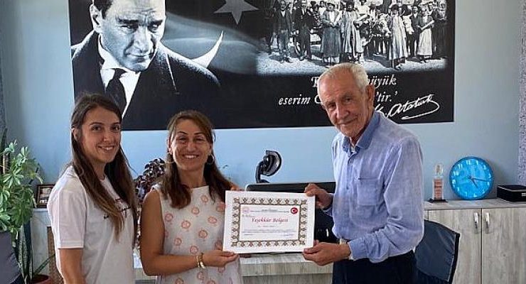 Malkara Huzurevi Yaşlı Bakım ve Rehabilitasyon Merkezi Müdürlüğü’nden Malkara Belediyesine Teşekkür Belgesi