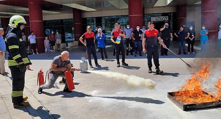 Muğla Büyükşehirden Hastane Personeline Yangın Eğitimi