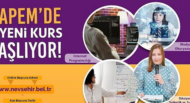 Nevşehir Kapem’de 4 Yeni Kurs Açılıyor