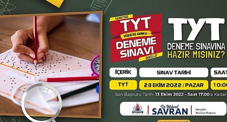 Türkiye Geneli Ödüllü TYT Denem Sınavı İçin Son Başvuru Tarihi 13 Ekim 2022