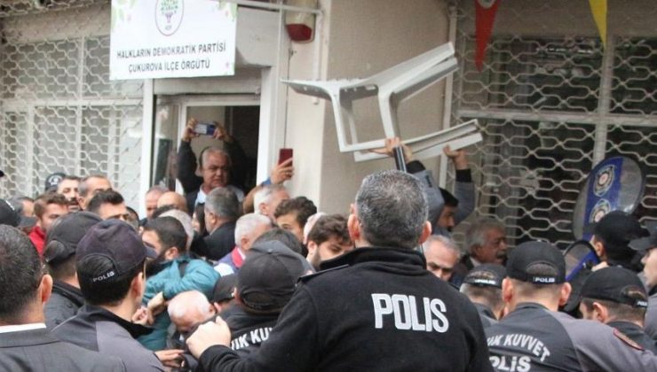 Adana’da HDP’liler ile polis ortasında gerginlik