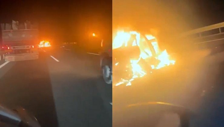 Ankara’da araba bariyere çarpıp alev aldı: 3 meyyit, 1 yaralı