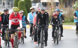 Sağlık için pedal çevirdiler