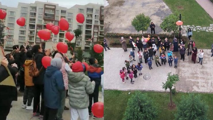 Ağır bakımdan çıkan öğretmene öğrencilerinden balonlu sürpriz