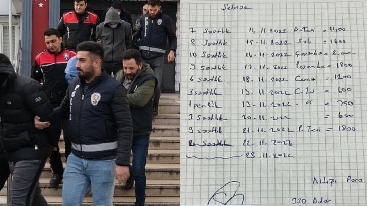 Fuhuş operasyonunda yakalandılar… Saatlik fiyatla hesaplayıp not etmişler