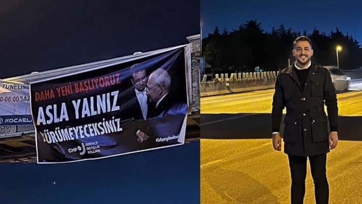 İmamoğlu’na dayanak pankartı asan CHP’li lider gözaltına alındı