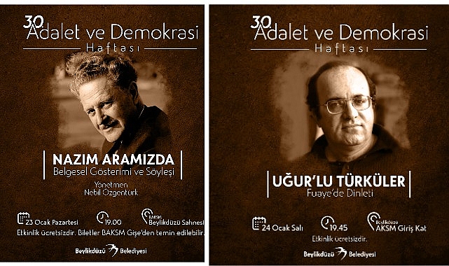 Beylikdüzü Nazım Hikmet ve Uğur Mumcu'yu Anacak