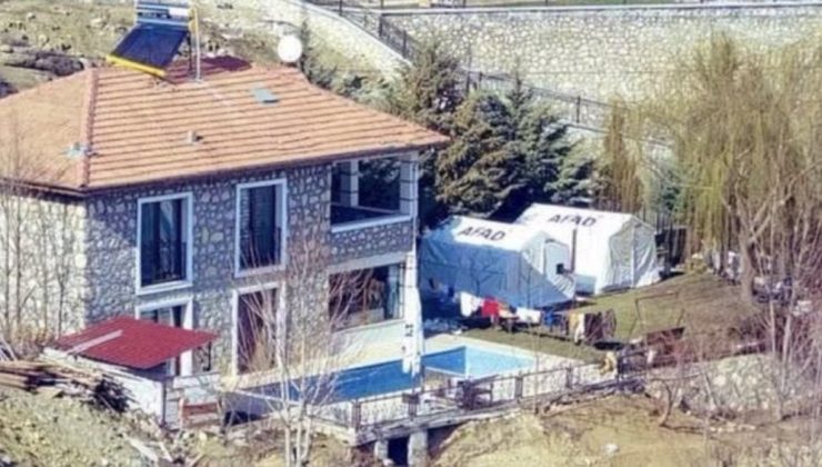 Malatya’da havuzlu villanın bahçesine AFAD çadırı kurulmasına reaksiyon