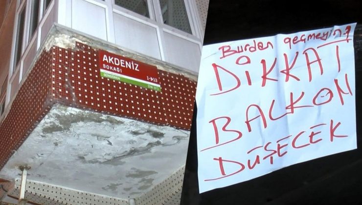 Dikkat! Balkon düşebilir