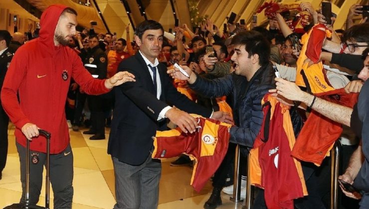 Galatasaray’a Azerbaycan’da coşkulu karşılama