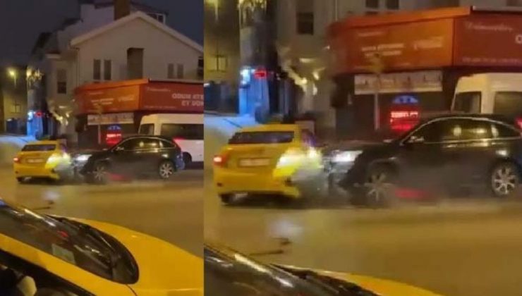 İstanbul’da taksiyle kaçan bayanı durdurmak için dehşet saçtı
