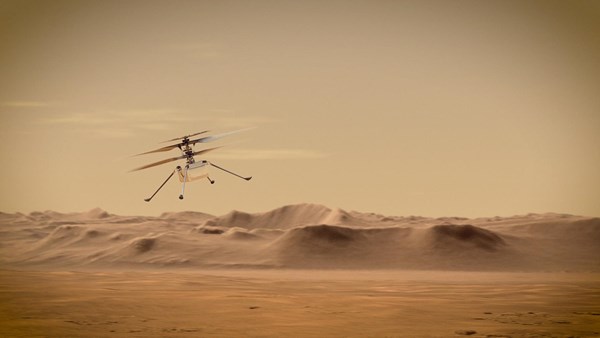NASA, Mars’ta uçan helikopterin inanılmaz görüntüsünü paylaştı