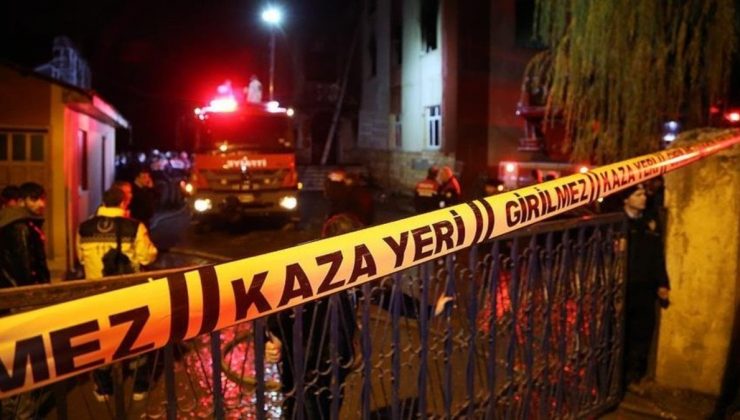 Trabzon’da polisleri taşıyan otobüs yandı