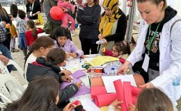 Gemlik konteyner kentte çocuklara bilim şenliği morali