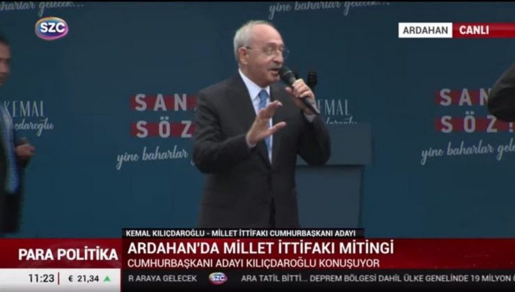 Kılıçdaroğlu, Ardahan’da halka seslendi