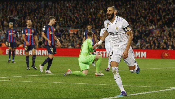 Real Madrid, Barcelona’yı dağıttı, finale çıktı! Benzema, hat-trick yaptı