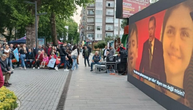 AKP’nin montajlı görüntülerine karşı dev ekranlardan Hizbullah ile ilgili manzaralar izletildi