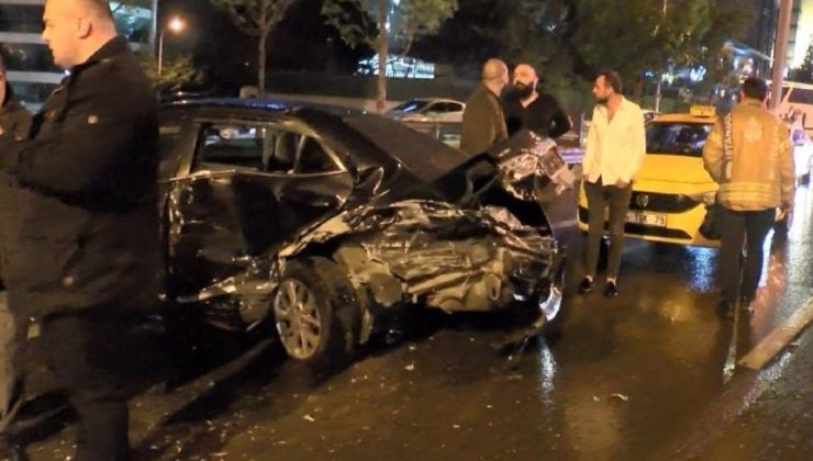 D-100’de kaza: 12 araç birbirine girdi