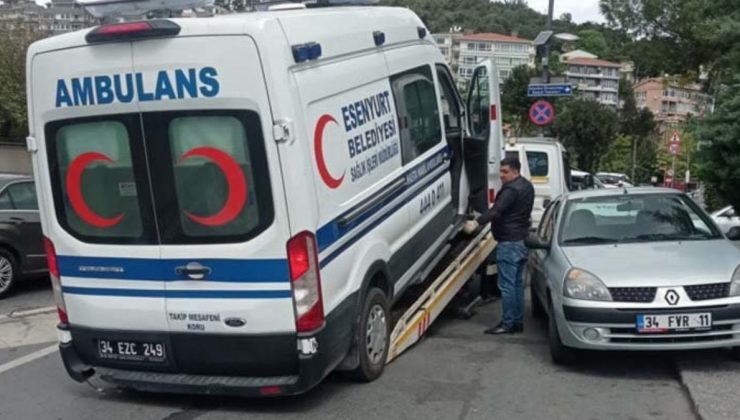 İstanbul’da içinde hasta varken ambulansa yeniden haciz geldi