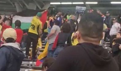Kolombiya-İsrail maçında Filistin bayrağına engelleme