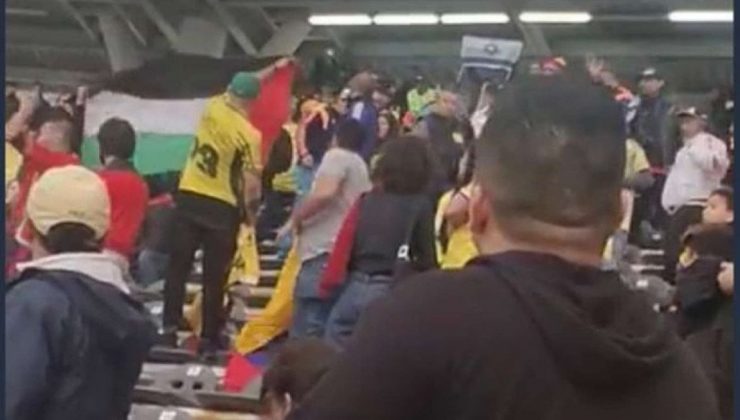Kolombiya-İsrail maçında Filistin bayrağına engelleme