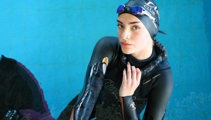 Ulusal sportmen Alya Akar, hür dalışta dünya şampiyonluğu amacıyla çalışıyor