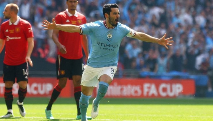 İlkay Gündoğan, FA Cup finalinin 13. saniyesinde attığı golle tarihe geçti