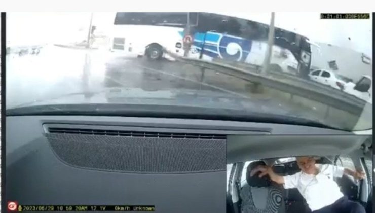İstanbul’daki otobüs kazası araç kamerasında