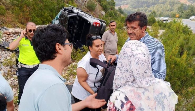 Kaza yaptığı kamyonetten kendisi çıkan Zeybekci taburcu oldu