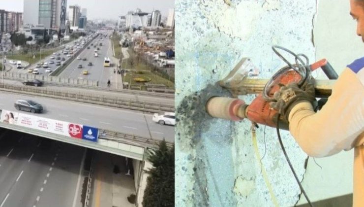 Maltepe’de midye kabukları ortaya çıkan köprüden karot örneği alındı