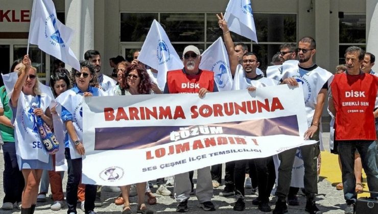 Sağlık çalışanları barınma sorununu protesto etti