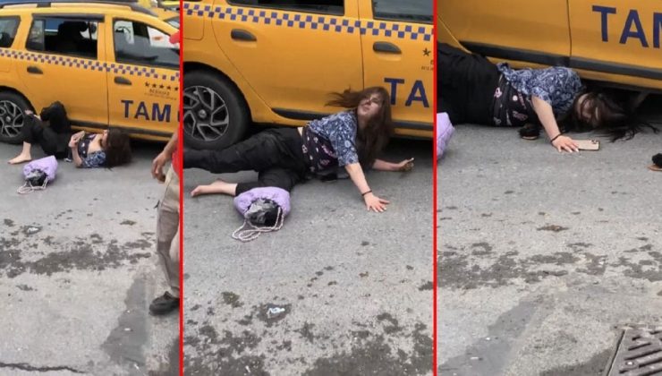 Taksiciyle tartışan turist kadının yaptıkları hayrete düşürdü