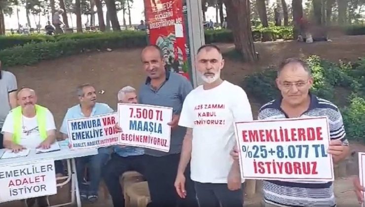 Emeklilerin oturma eylemi sürüyor
