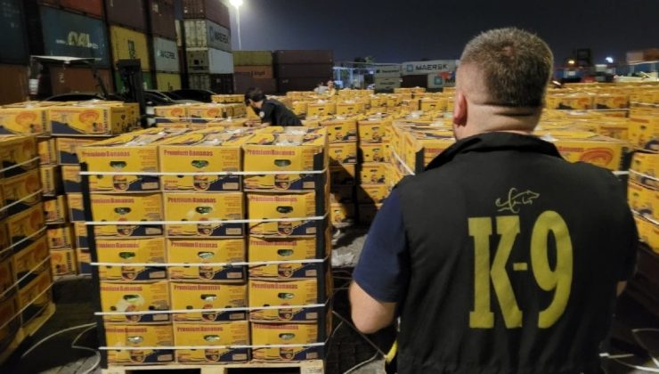 Mersin Limanı’nda muz konteynerinde kokain ele geçirildi