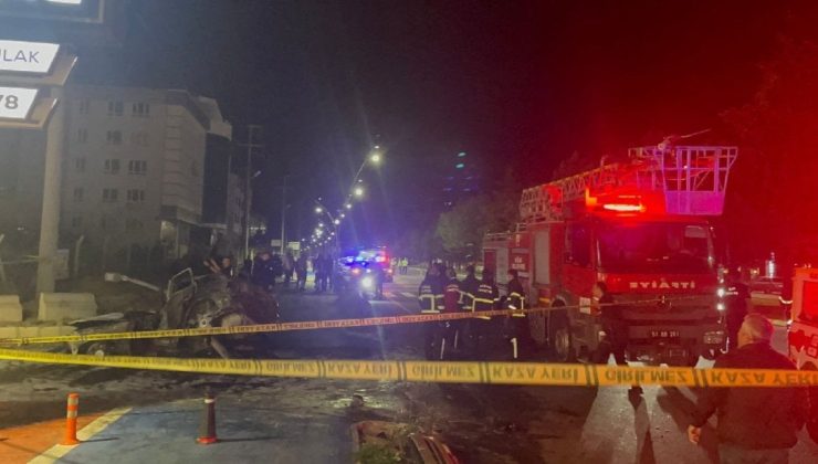 Niğde’de kaza yapan otomobil alev aldı: 3 kişi öldü