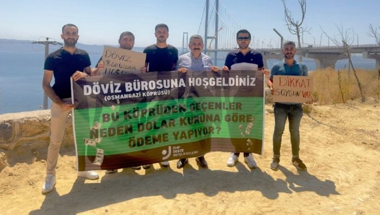 Gençlerden geçiş garantili köprülerde eylem: Döviz bürosuna hoş geldiniz!