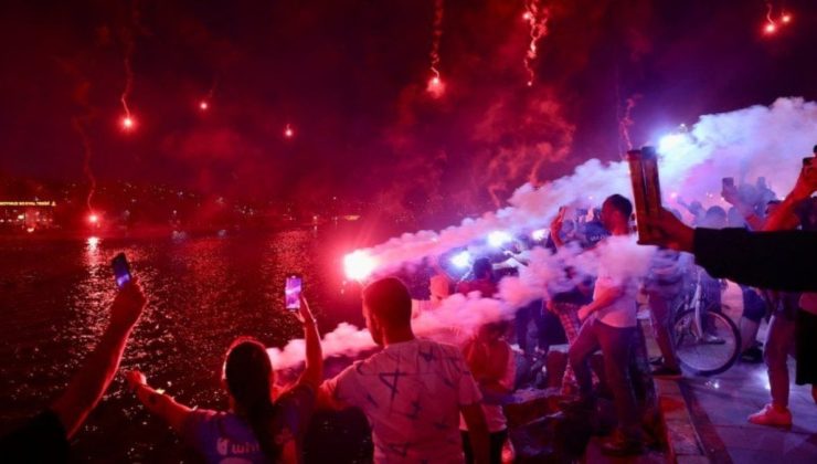 Trabzonspor’un 56. kuruluş yıl dönümü İstanbul’da meşalelerle kutlandı