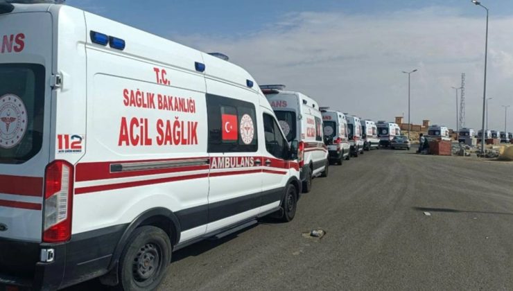 Türkiye’nin Gazze’ye yardım için gönderdiği ambulanslar sınıra ulaştı